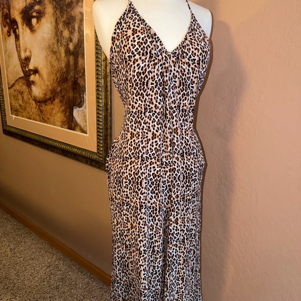 Carly Jean Los Angeles Leopard Print Jumpsuit